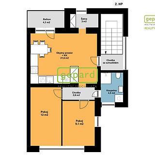 Pronájem bytu 3+kk 53 m² Brno