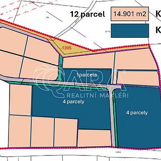 Prodej stavební parcely 17 566 m² Kunice