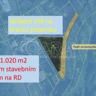 Prodej stavební parcely 1 170 m² Mnichovice, Sportovní