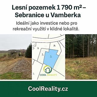 Prodej lesa 1 790 m² Vamberk