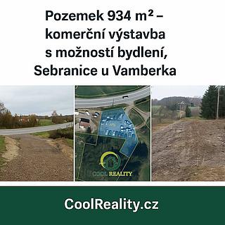 Prodej stavební parcely 934 m² Vamberk