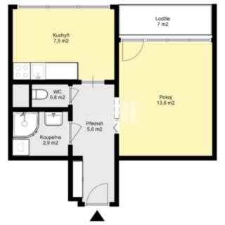 Prodej bytu 1+1, 34m²