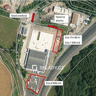 Pronájem komerčního pozemku 2 800 m² Otvovice