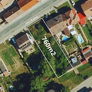 Prodej stavební parcely 760 m² Milovice