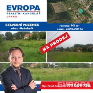 Prodej stavební parcely 901 m² Jistebník