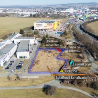 Prodej komerčního pozemku 2 608 m² České Budějovice 3, U Voříškova dvora