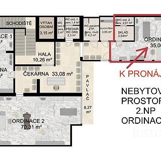 Pronájem ordinace 41 m² Písek Vnitřní Město, Havlíčkovo nám.