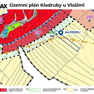 Prodej stavební parcely 850 m&sup2; Kladruby