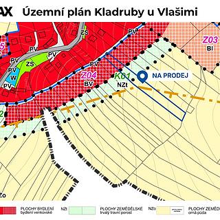 Prodej stavební parcely 850 m² Kladruby