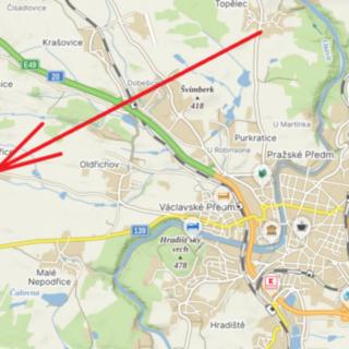 Prodej stavební parcely 1366 m² Dobev