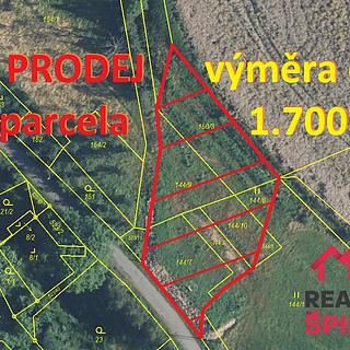 Prodej stavební parcely 1 700 m² Anenská Studánka