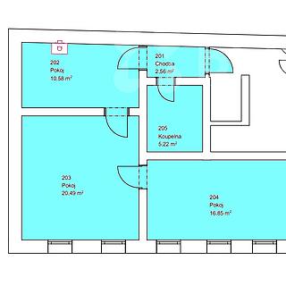 Pronájem bytu 2+1 54 m² Police nad Metují, Na Babí