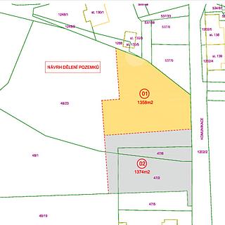 Prodej stavební parcely 1374 m&sup2; Chlum u Třeboně