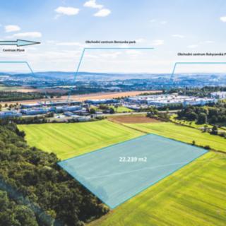 Prodej komerčního pozemku 22239 m² Plzeň