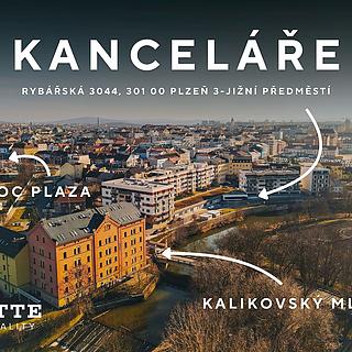 Pronájem kanceláře 152 m² Plzeň Jižní Předměstí, Rybářská