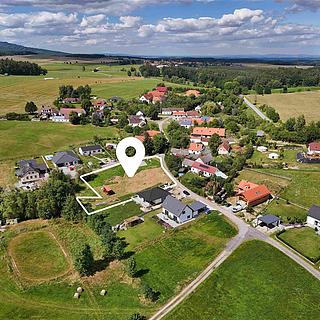 Prodej stavební parcely 840 m² Vrábče Kroclov