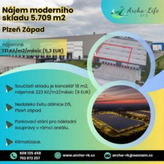 Pronájem skladu 5 709 m² Nýřany, Havířská
