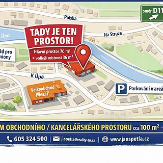 Pronájem obchodu 106 m&sup2; Trutnov