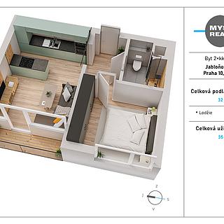 Prodej bytu 2+kk 35 m&sup2; Praha