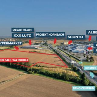 Prodej komerčního pozemku 80 000 m² Brno