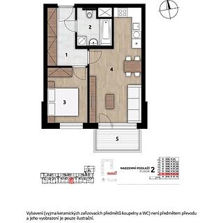 Pronájem bytu 2+kk 45 m&sup2; Praha