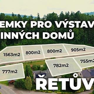Prodej stavební parcely 806 m² Řetůvka