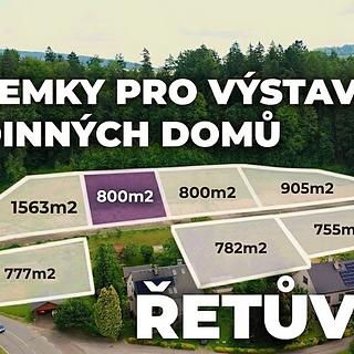 Prodej stavební parcely 800 m² Řetůvka