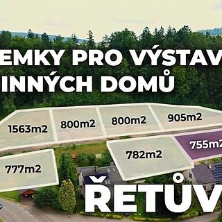 Prodej stavební parcely 755 m² Řetůvka