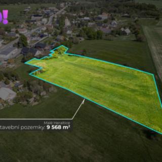 Prodej stavební parcely 9568 m² Velké Heraltice