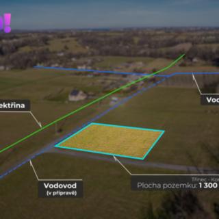 Prodej stavební parcely 1300 m² Třinec