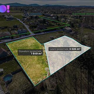 Prodej stavební parcely 1649 m&sup2; Havířov