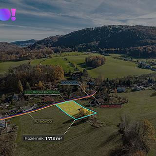 Prodej stavební parcely 1713 m² Hukvaldy