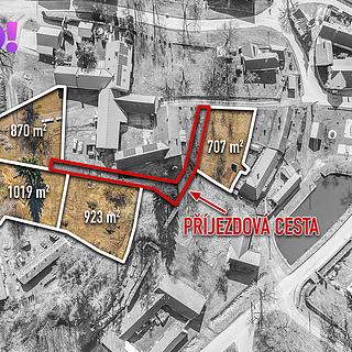 Prodej stavební parcely 1 019 m² Jindřichův Hradec