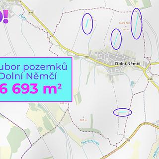 Prodej zemědělské půdy 16 693 m² Dolní Němčí