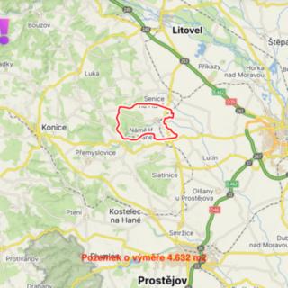 Prodej zemědělské půdy 4 632 m² Náměšť na Hané