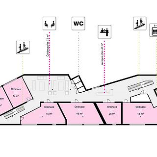 Pronájem kanceláře 28 m² Třinec Staré Město, Poštovní