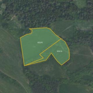 Prodej zemědělské půdy 13 637 m² Obory
