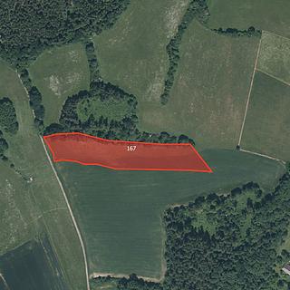 Prodej zemědělské půdy 27 510 m² Běšiny Hořákov