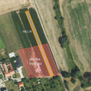 Prodej stavební parcely 1 089 m² Prušánky