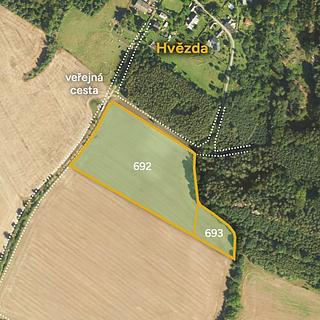 Prodej zemědělské půdy 28 865 m² Blíževedly
