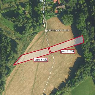 Prodej louky 2647 m&sup2; Městečko Trnávka