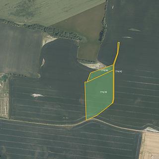 Prodej zemědělské půdy 18 292 m² Křížkový Újezdec Čenětice