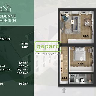 Prodej bytu 2+kk 52 m&sup2; Praha