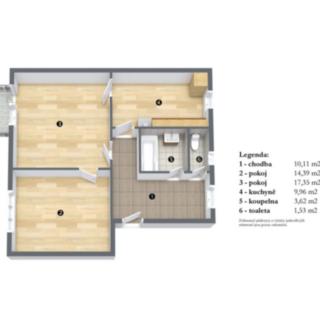 Pronájem bytu 2+1 58 m² Kladno Kročehlavy, Dánská