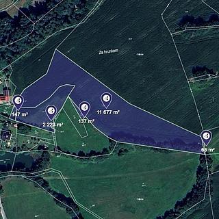 Prodej zemědělské půdy 11 585 m² Hrazany Klisinec