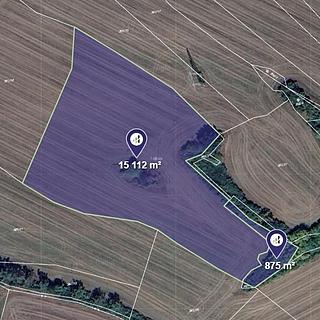 Prodej zemědělské půdy 1 998 m² Dolní Hbity