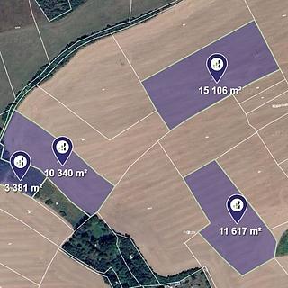 Prodej zemědělské půdy 40 444 m² Čisovice