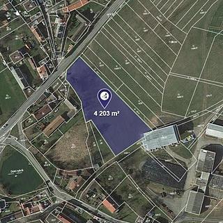 Prodej stavební parcely 4 203 m² Nová Ves u Světlé
