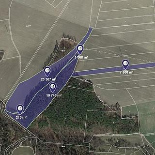 Prodej zemědělské půdy 13051 m&sup2; Nové Dvory