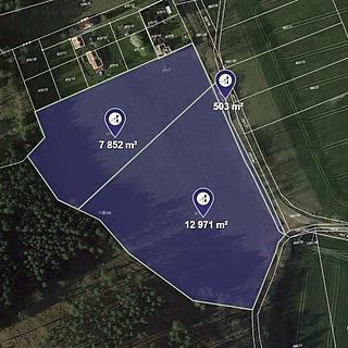 Prodej zemědělské půdy 21 326 m² Sedlec-Prčice